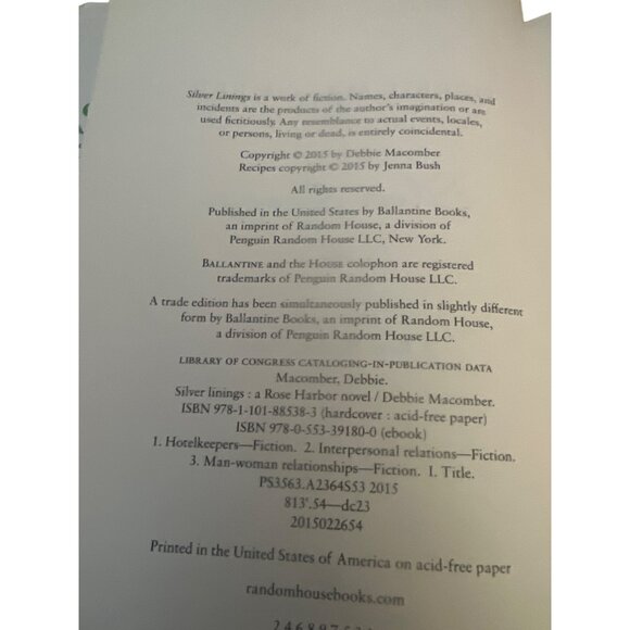 Debbie Macomber Silver Linings Exclusive Edition Hardcover Book Bonus Recipes - Picture 4 of 4